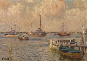 Segelboote vor der Küste tekijältä Hans Hartig